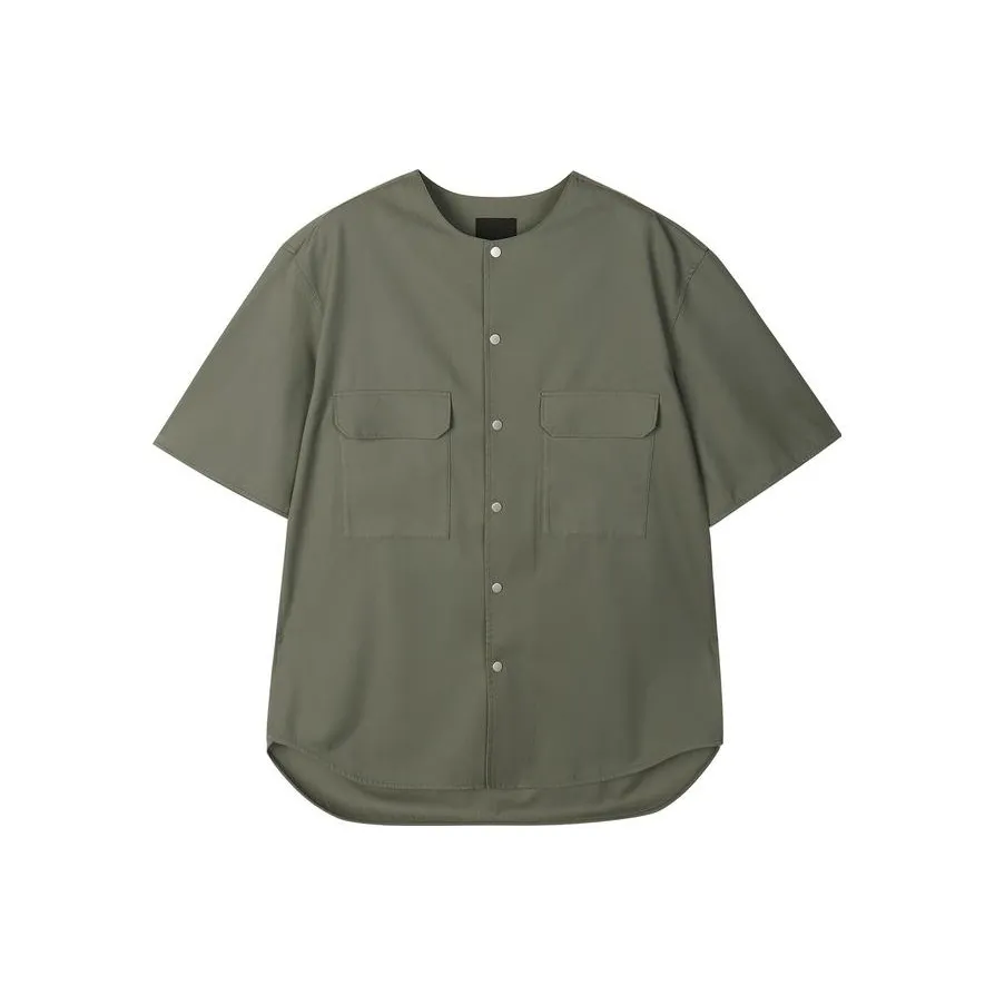 CROQUIS Shirts Men's Gray Bamboo Green