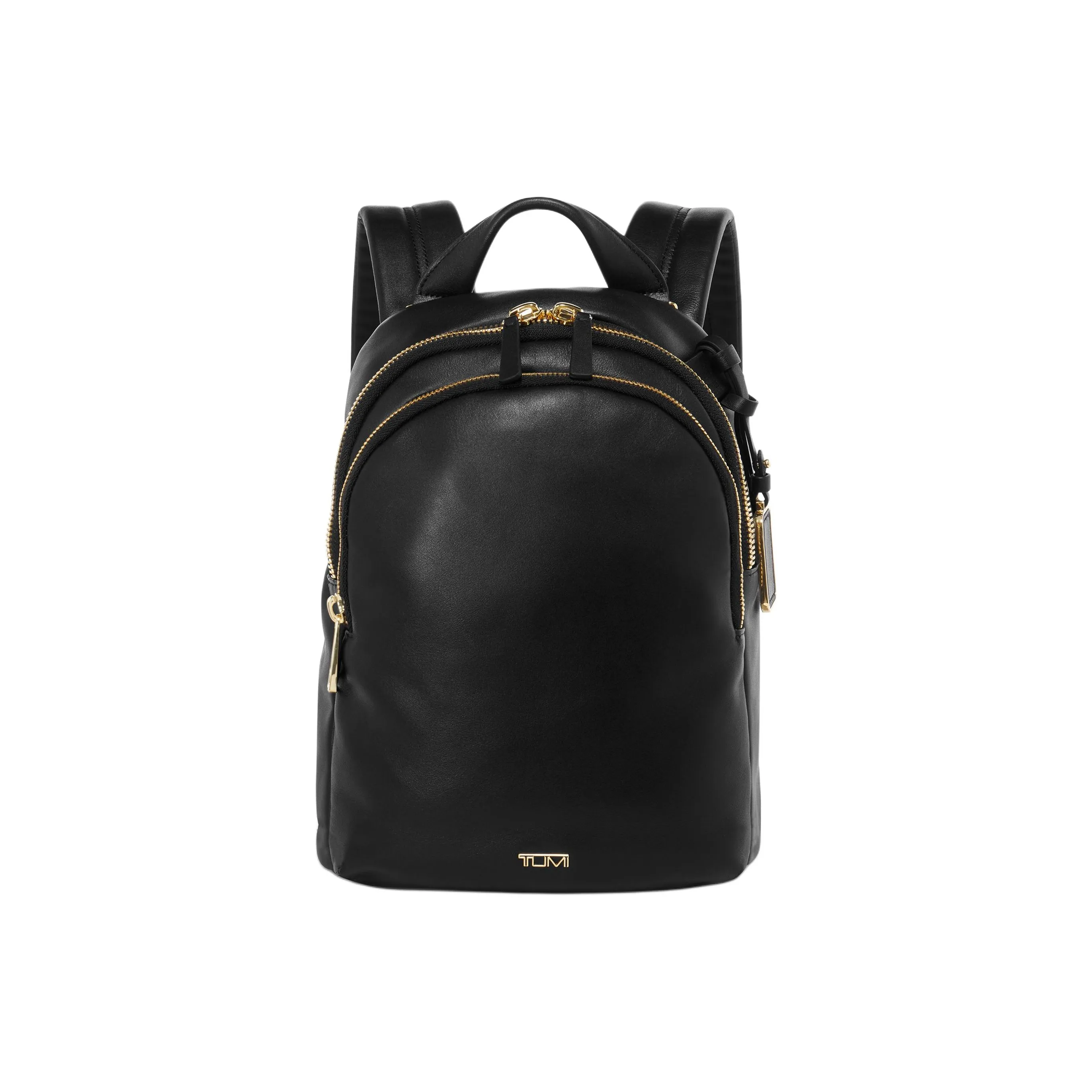 TUMI Leather Backpack Women's Black