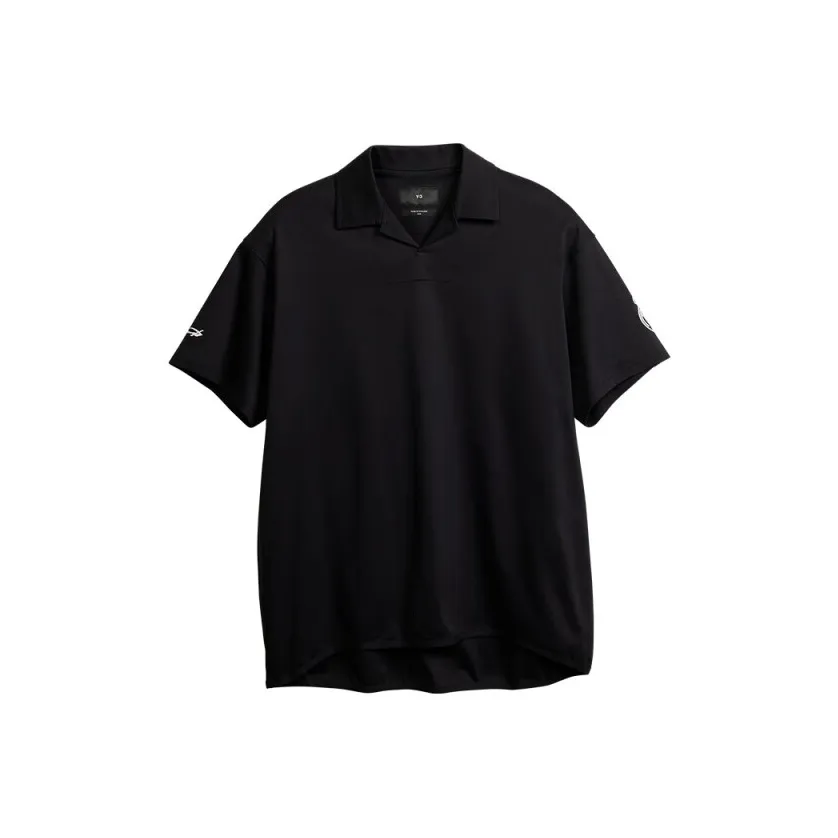 Y 3 Rm Short sleeved Cotton Polo Shirt