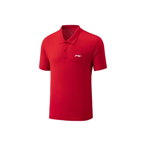 LINING Badminton series Бычий красный Мужское Поло