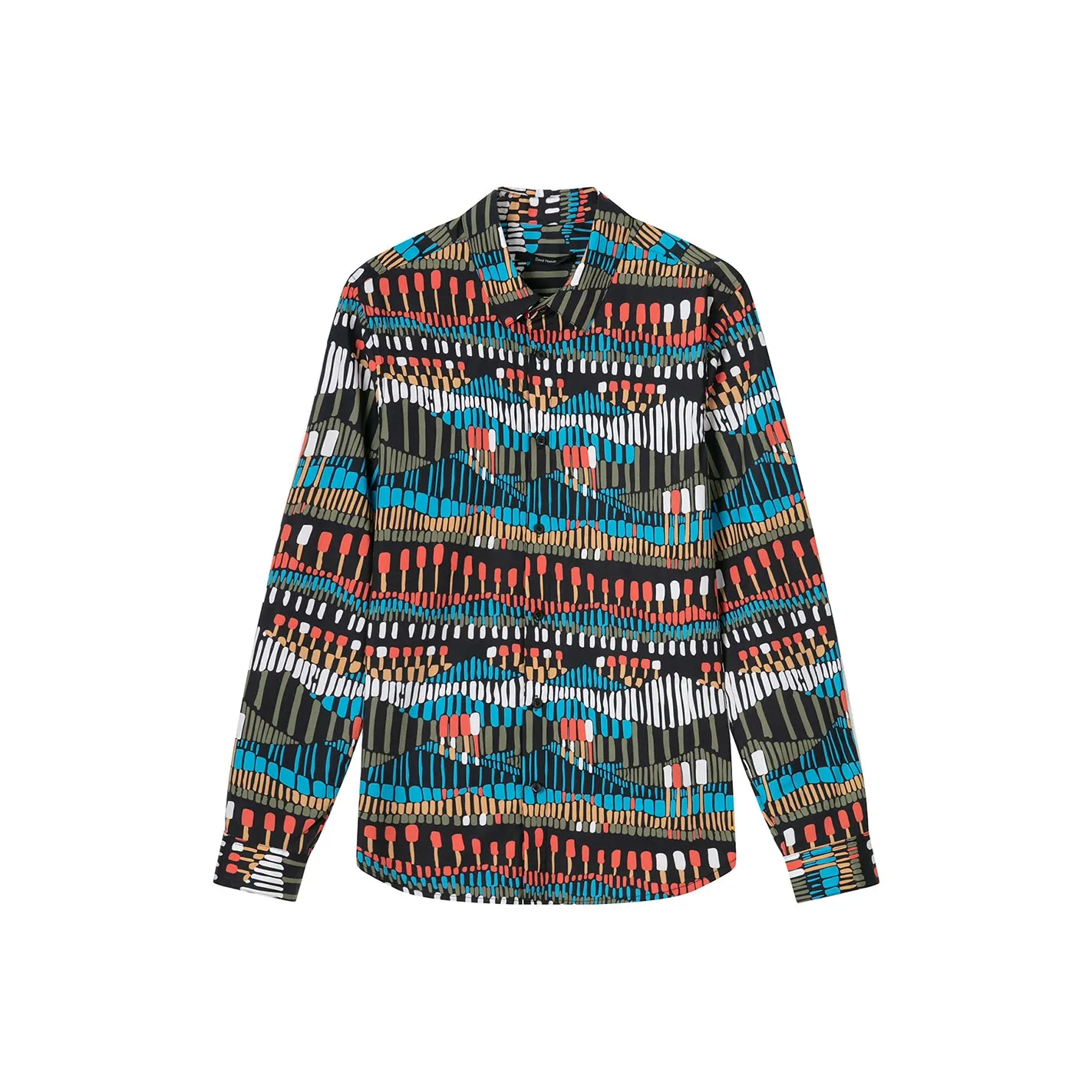 DAVID NAMAN Blue Men's Shirts DAVID NAMAN Синий Мужские Рубашки