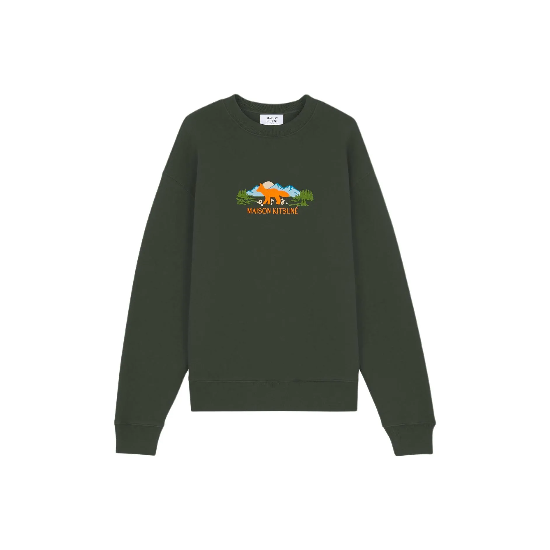 Maison Kitsune FW24 Толстовка Мужской Зеленый