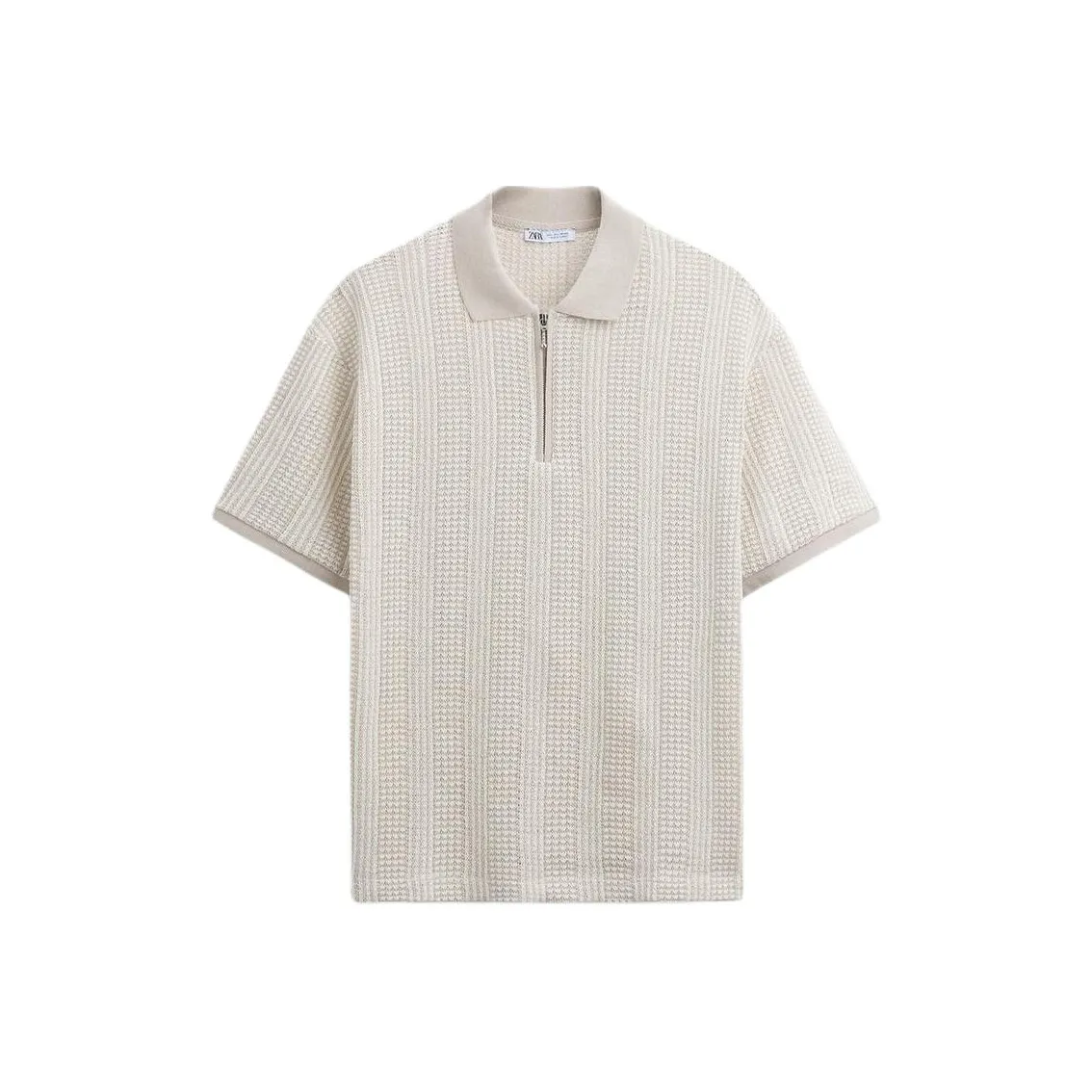 ZARA Polo Shirts Men's Beige