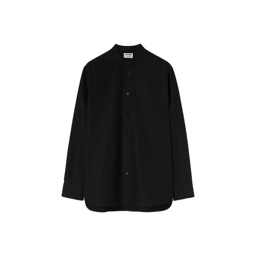 JIL SANDER Band collar Cotton Shirt