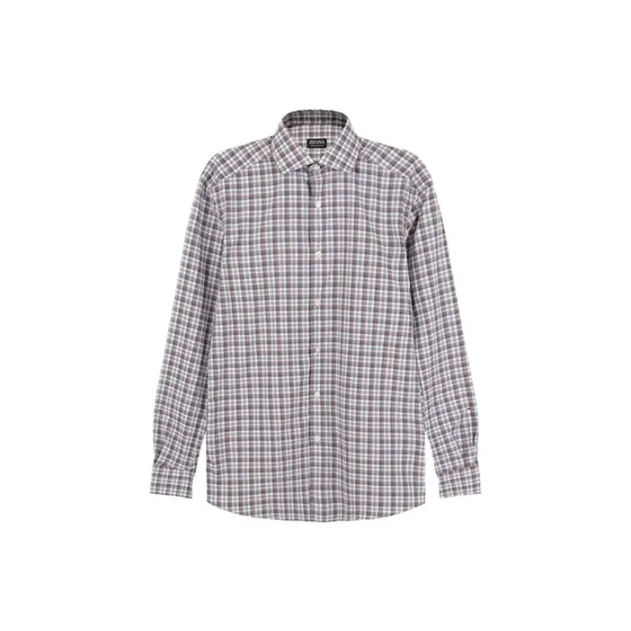 Ermenegildo Zegna Серые Мужские Рубашки