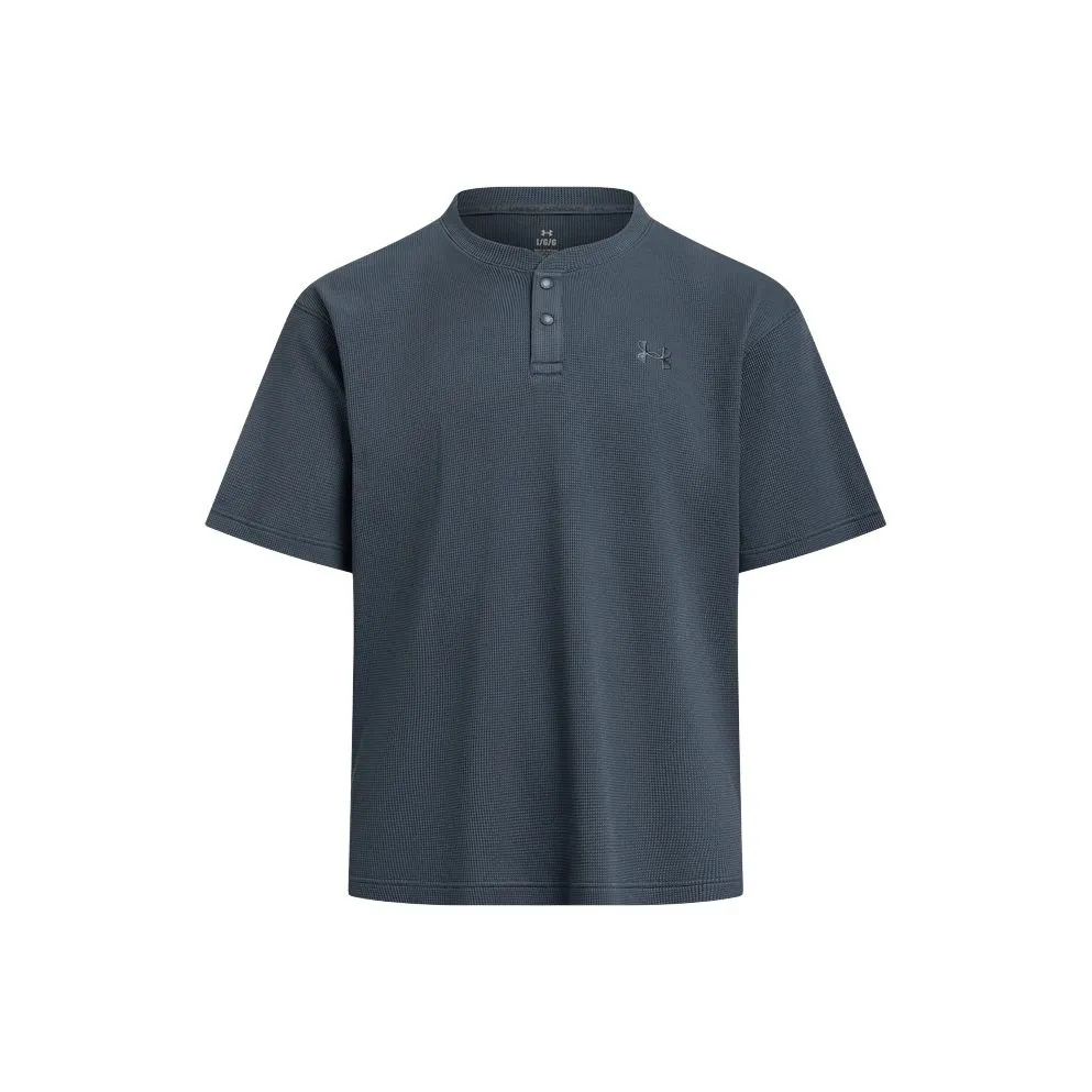 Under Armour WAFFLE HENLEY T Shirt Men's Downpour Gray 044