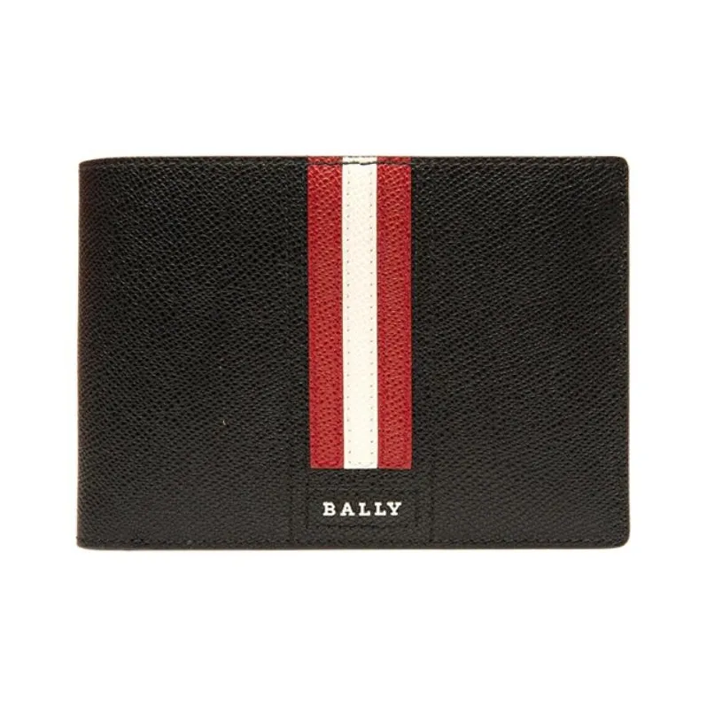 BALLY Холдер для паспорта из коровьей кожи мужской черный