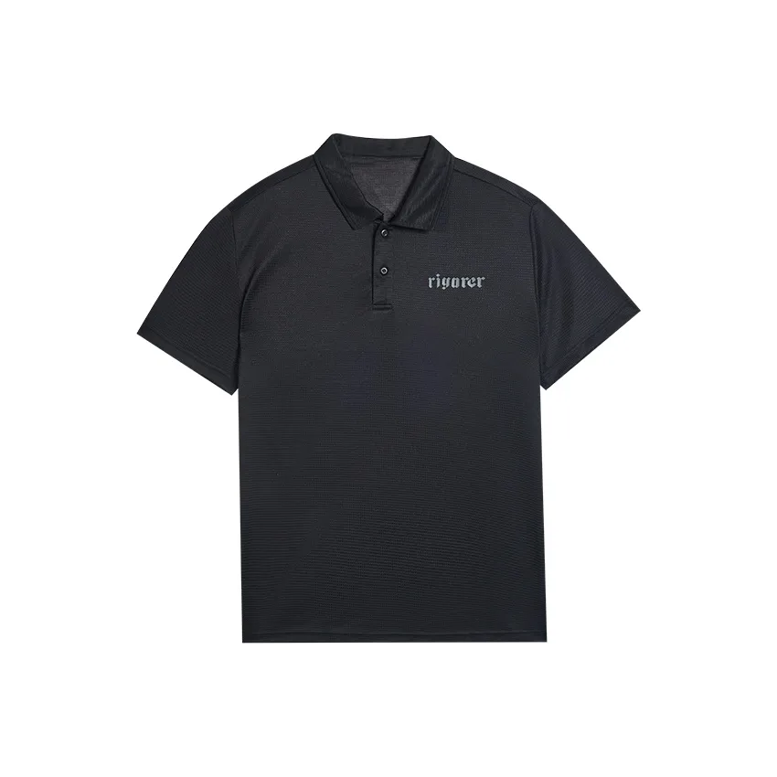RIGORER Короткий рукав Винтаж Поло Унисекс