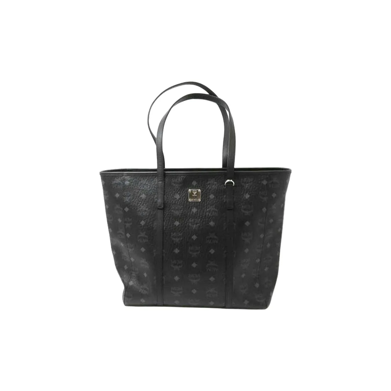 MCM Toni Coated Canvas With Nappa Leather Tote Bag, Shopping Bag, Handbag, Shoulder Bag Women's Black