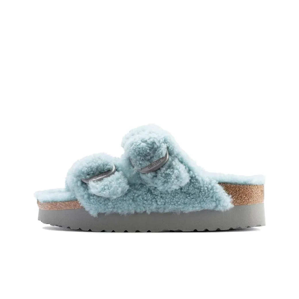 Birkenstock Arizona Big Buckle Shearling 'Faded Aqua' Women's