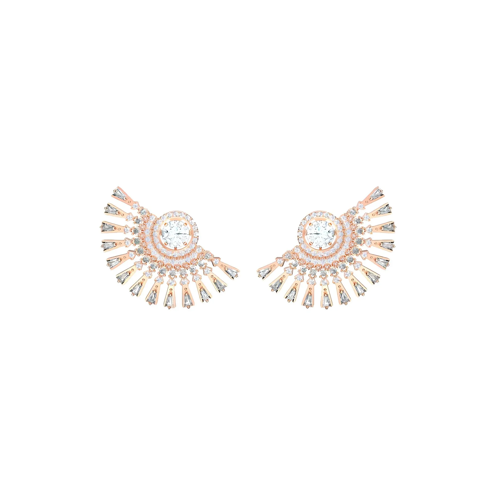 Swarovski Sparkling Dance Серьги с покрытием из розового золота, розовое золото, женские