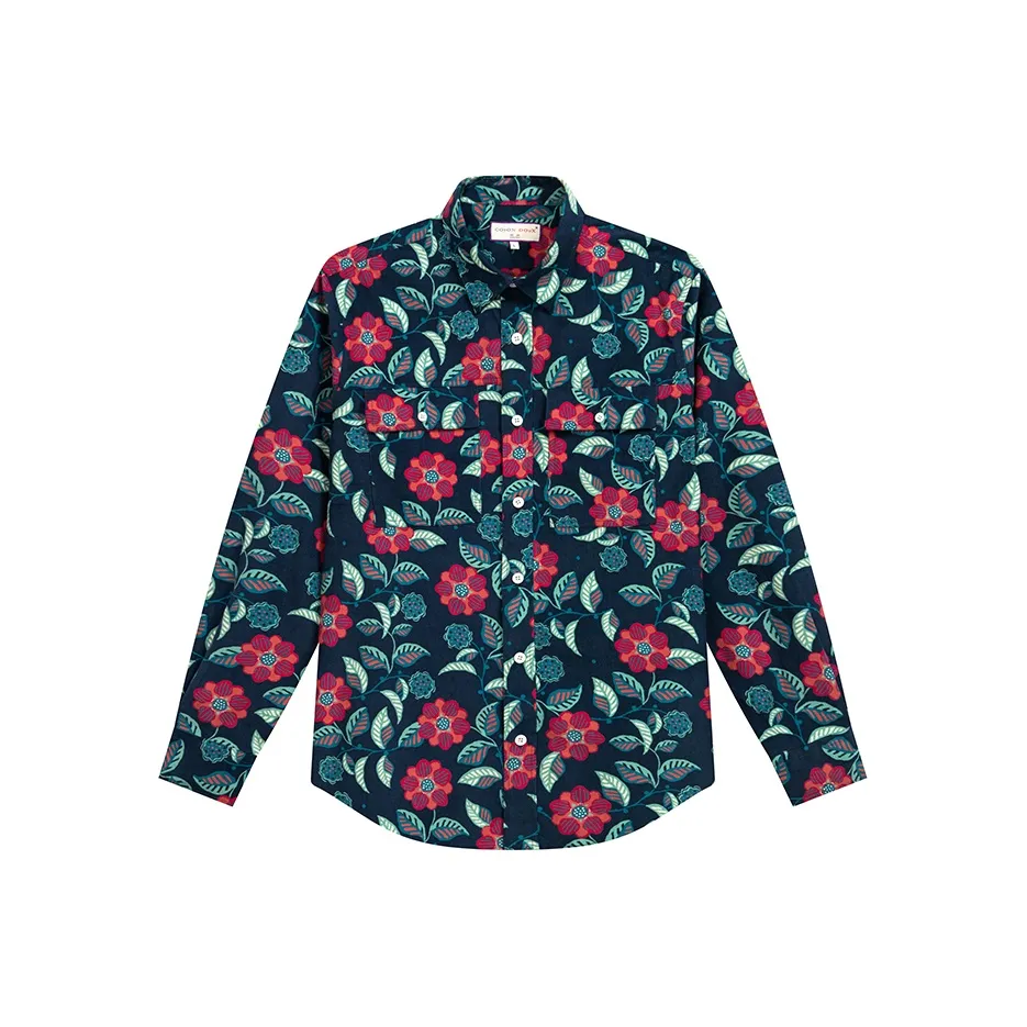 COTON DOUX Осенне-зимняя мужская рубашка мужской цветочный