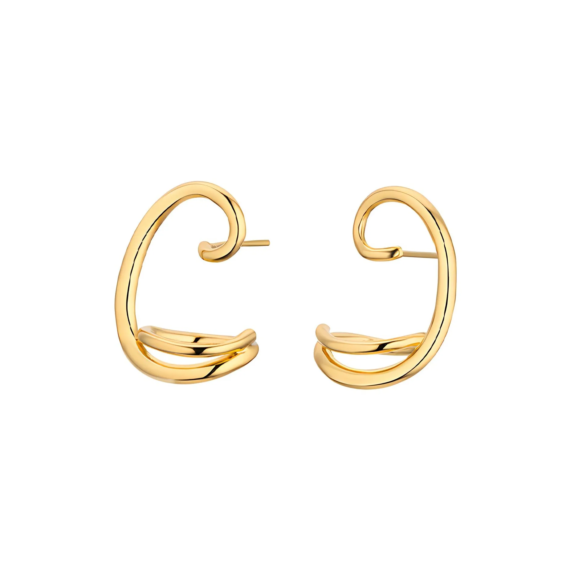 Glam Ever Серьги из сплава, золотые, женские