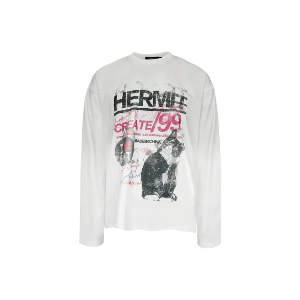 HermitCreate T-Shirt Унисекс Потертый Белый