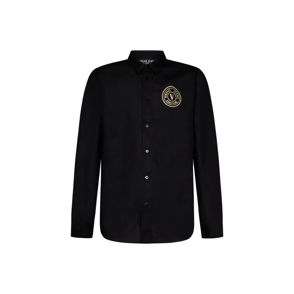 VERSACE T-Shirts Embroidered Button Up Shirt