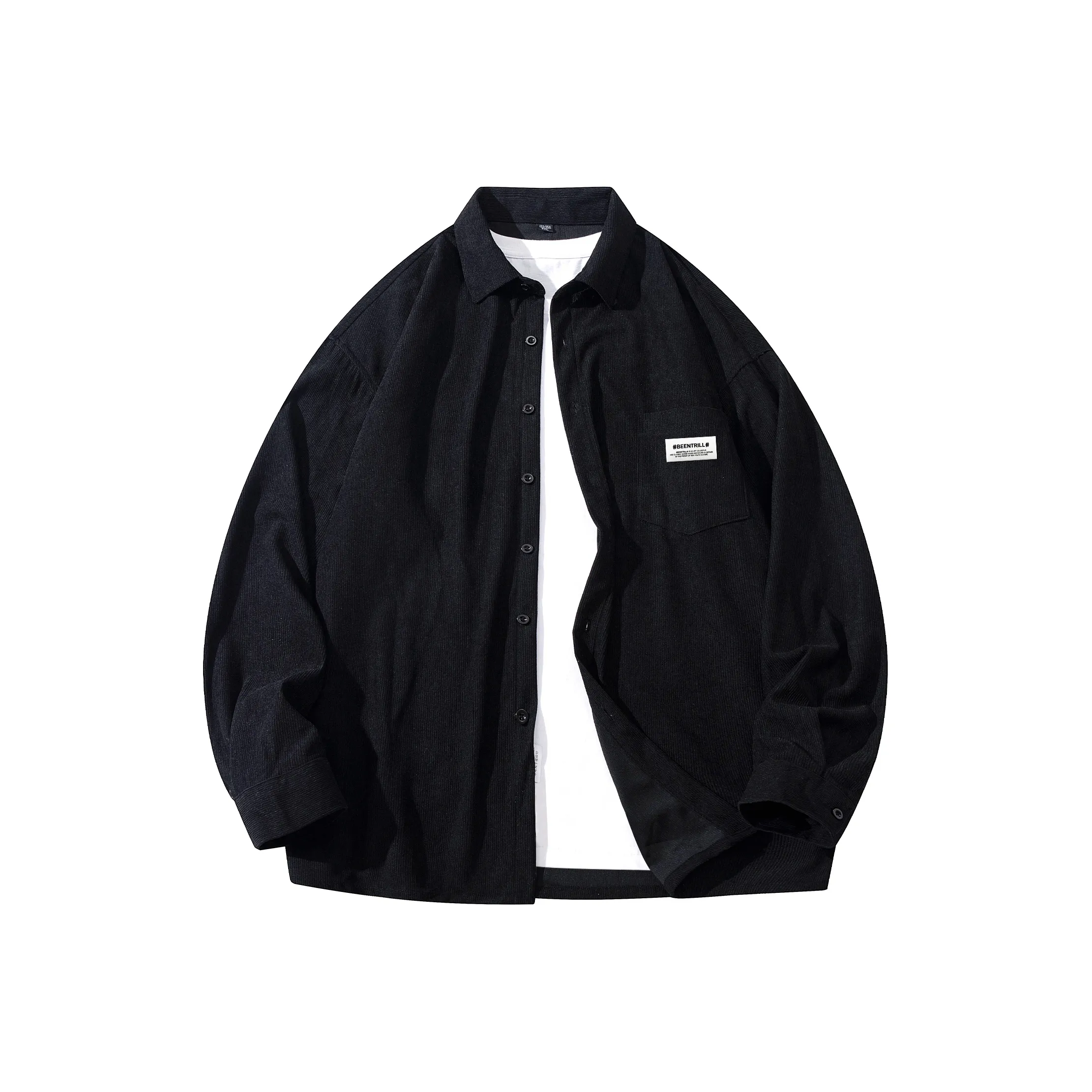 BEENTRILL Черная унисекс рубашка