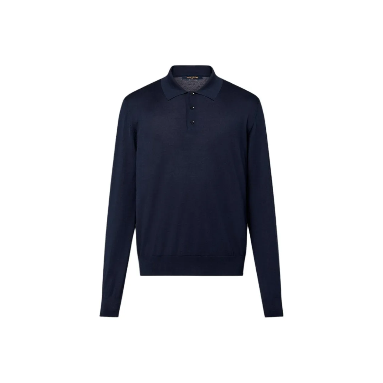 Lv Silk And Cashmere Blend Long Sleeved Polo Shirt