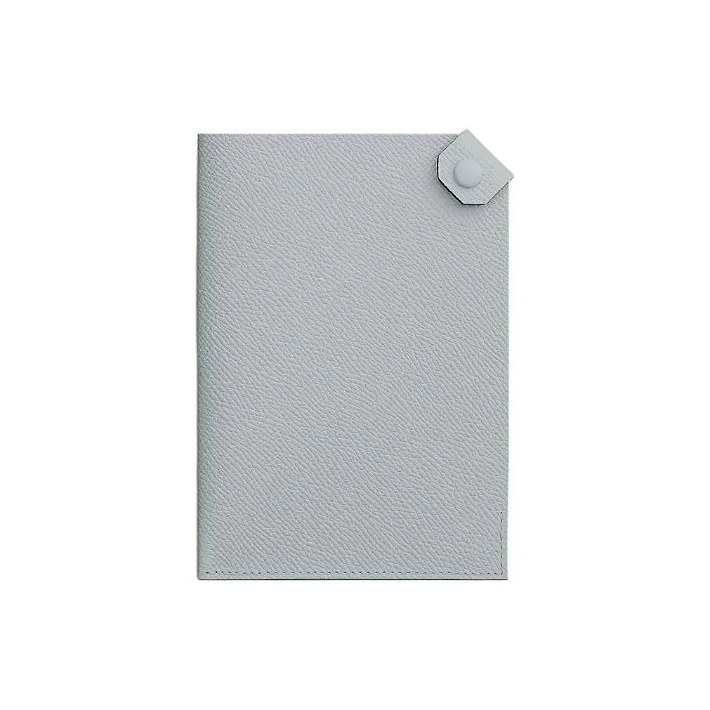 HERMES Тармак Эпсом Телячья кожа Держатель для паспорта Унисекс 8U BLEU Ледниково-голубой