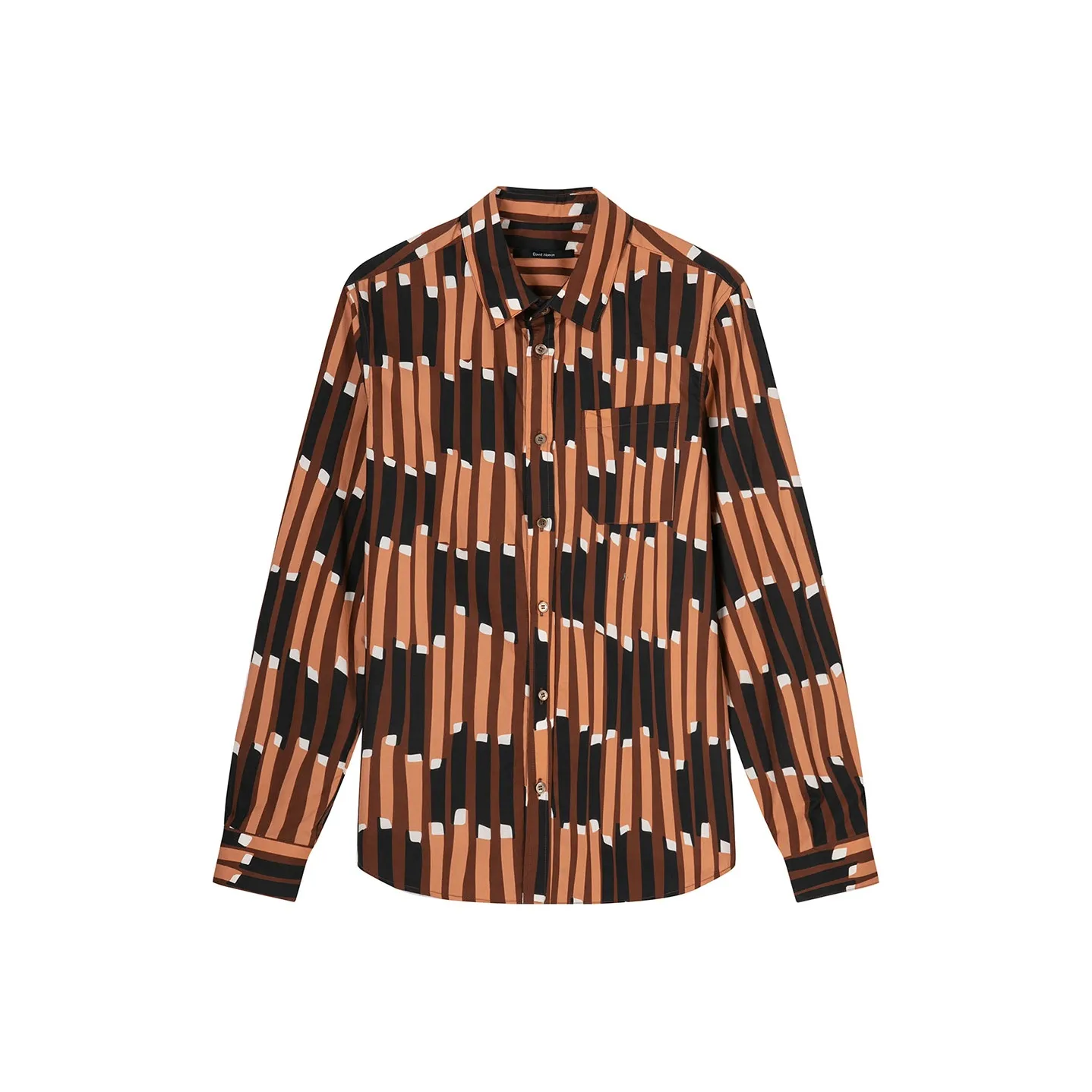 DAVID NAMAN Orange Мужские Рубашки