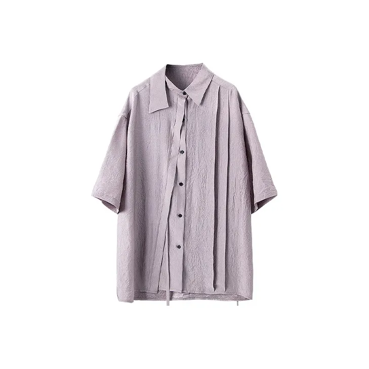 HUANXIANGZHE Рубашка Унисекс Пыльно-розовый