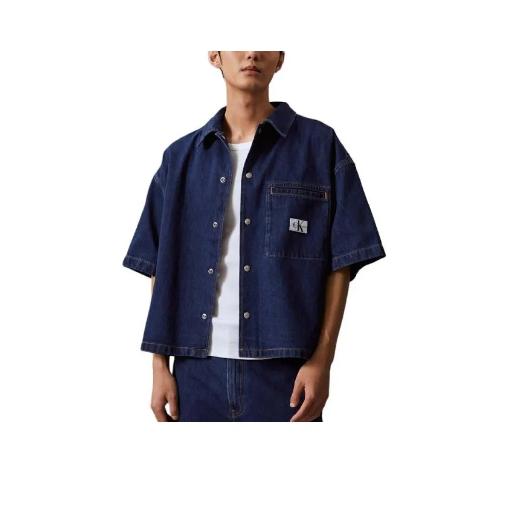 CALVIN KLEIN Shirt Men's Denim Dark Blue