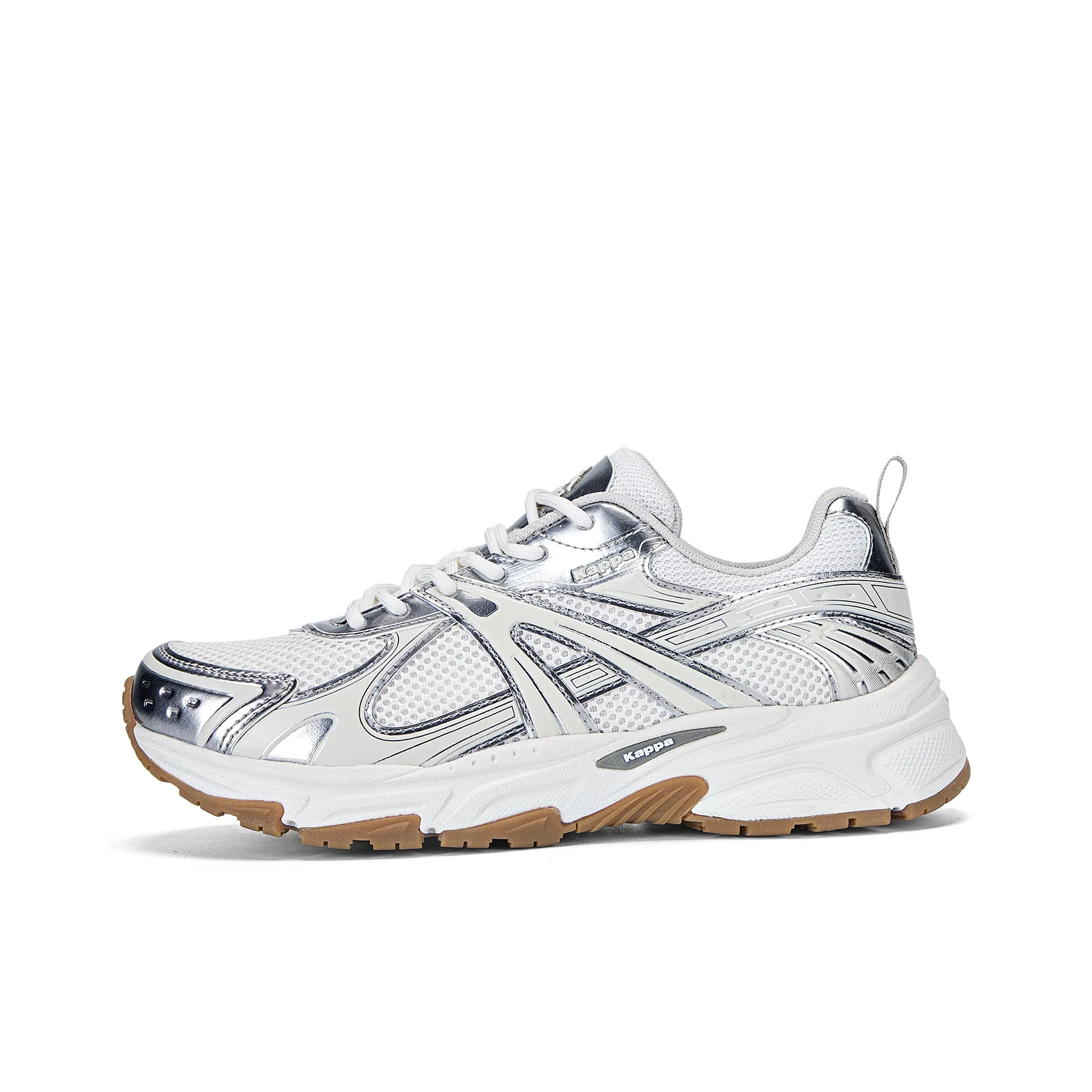 KAPPA Bernardo Casual Low Top Classic White Silver Unisex KAPPA Bernardo Повседневный Низкий Топ Классический Белый Серебряный Унисекс