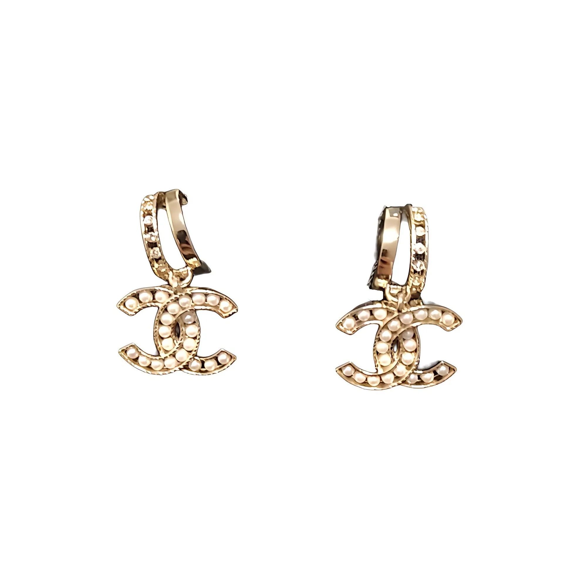 CHANEL Metal, Rhinestone Stud Earrings Women's