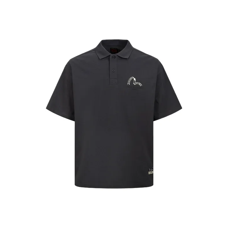 EVISU Polo Shirts Men's Charcoal Gray