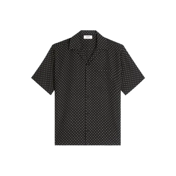 CELINE Hawaiian All Over Logo Patterned Short Sleeved Shirt