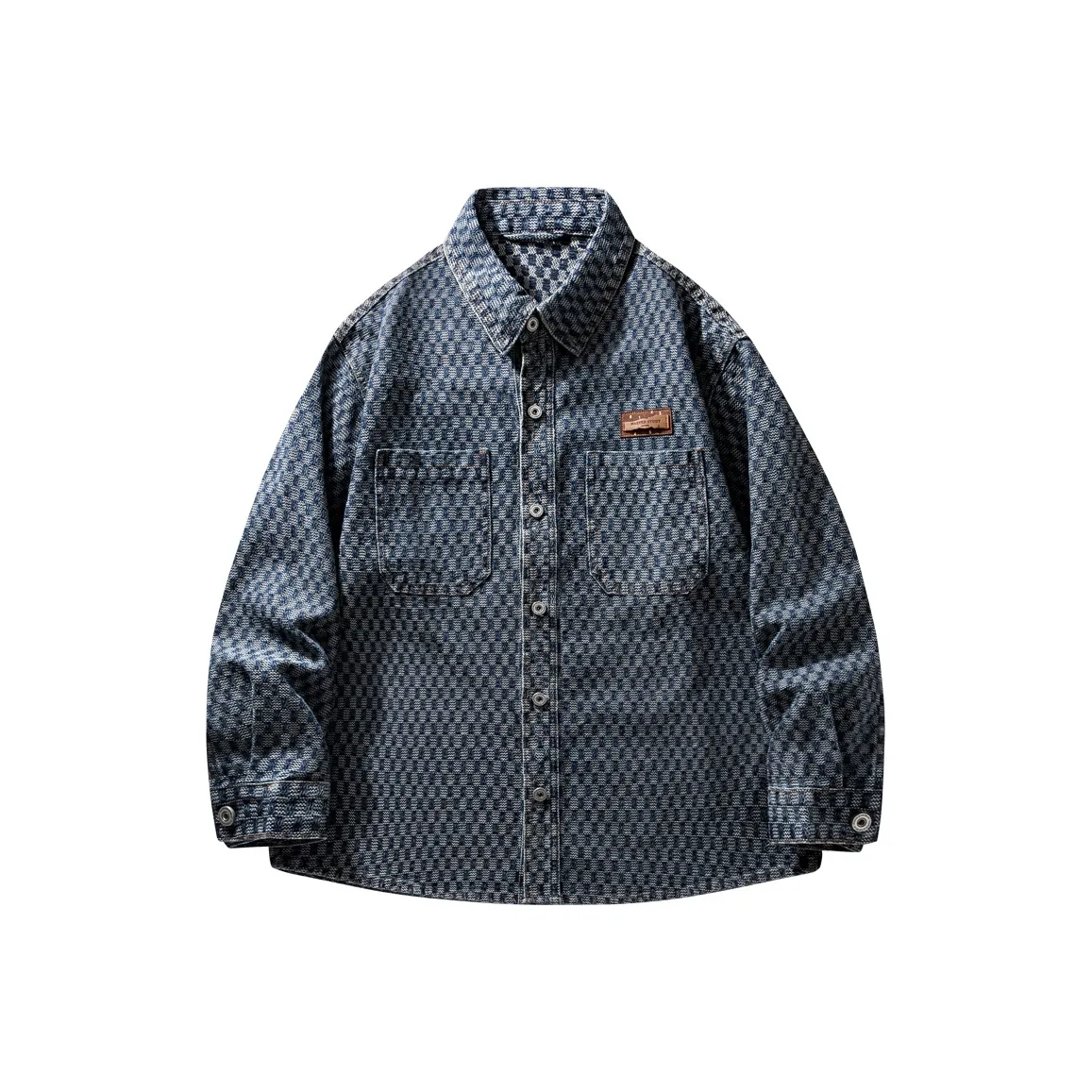 HZWH Весна AUTUMN Американский Длинный Рукав Рубашка Мужская