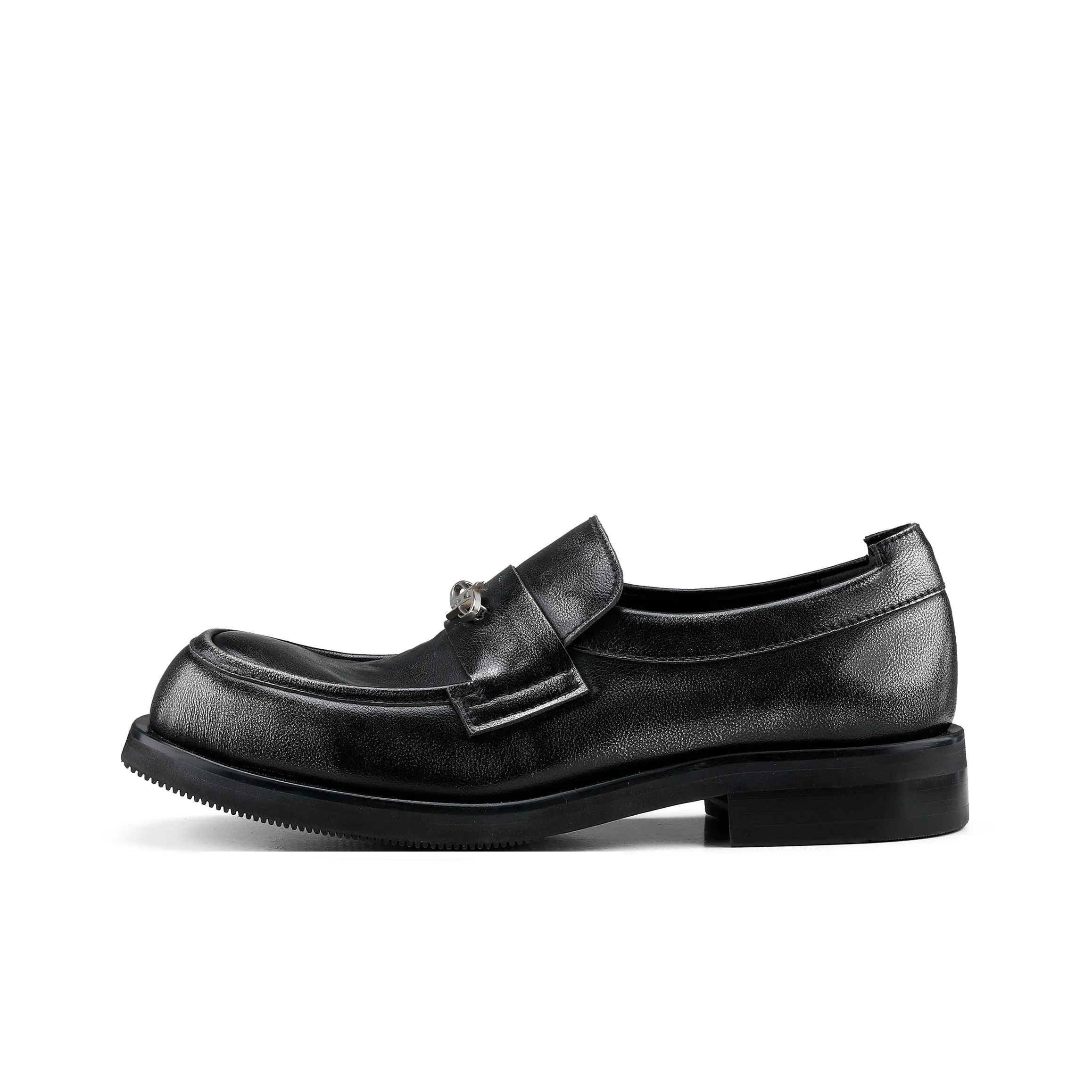 HANQIAORIJI The Abyss Series Loafers Unisex Liquid Silver