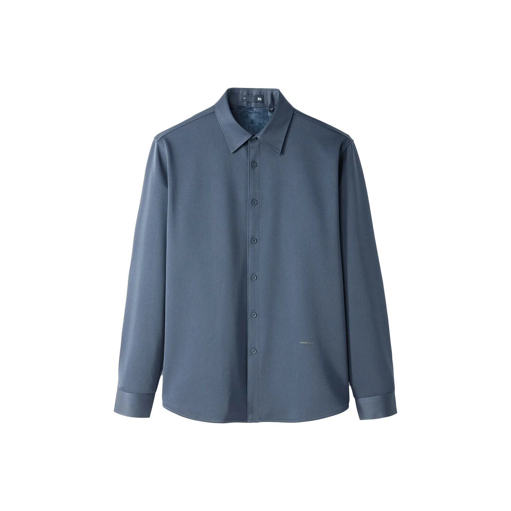 HLA Флис с подкладкой отложной воротник модная термическая рубашка мужская