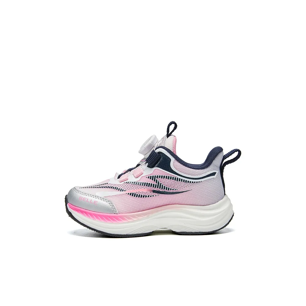 BELLE Дышащий Легкий Амортизация Низкий Топ Детская Беговая Обувь Светло-Розовый Малыш