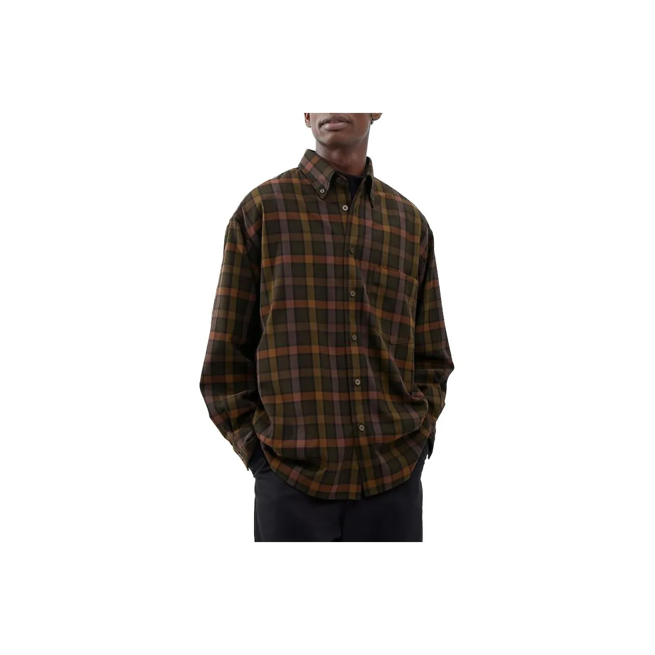 UNIQLO FW23 U Series Рубашка Мужская Темно-умбровая