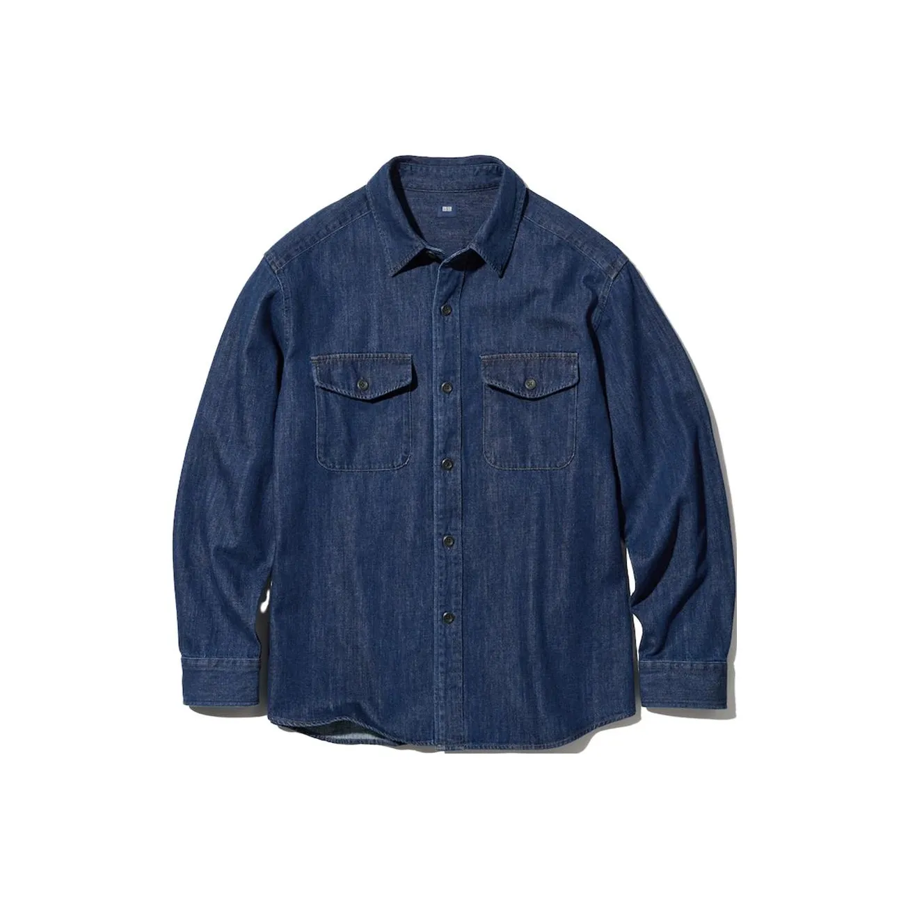 UNIQLO Темно-синяя унисекс рубашка