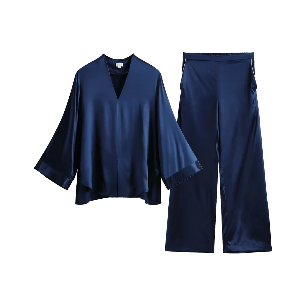 SILKISS Шелк Пижамный комплект Simple Charming Zhu Zi Qi Женские