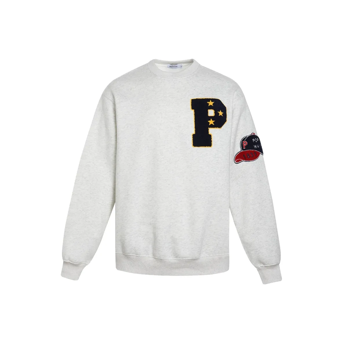 POPWAVE Sweatshirt Unisex Snowflake White