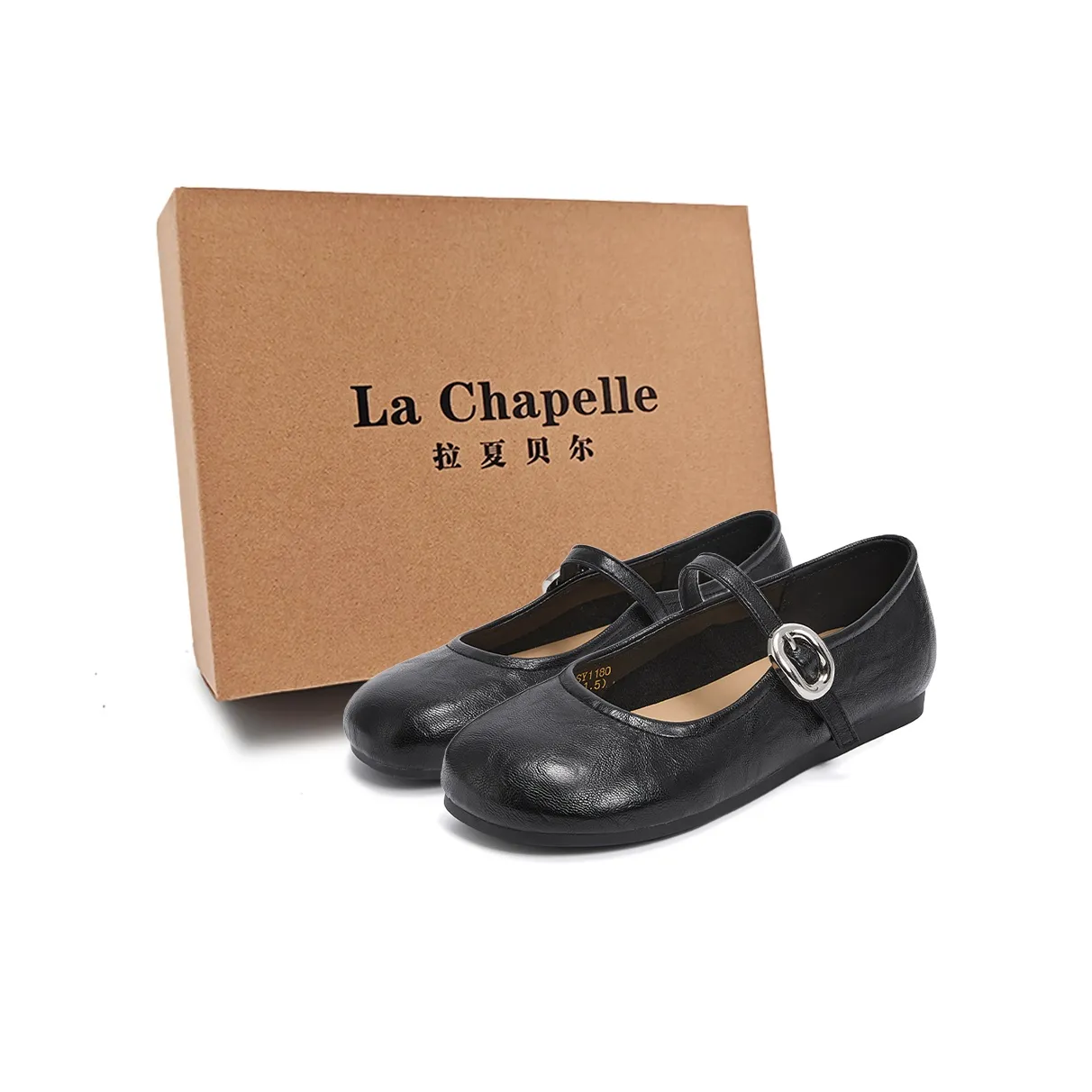 La Chapelle Винтаж Классический Повседневный Коммутирование Удобный Маленький Кожаные туфли Плоская подошва Туфли Мэри Джейн Женские Черный