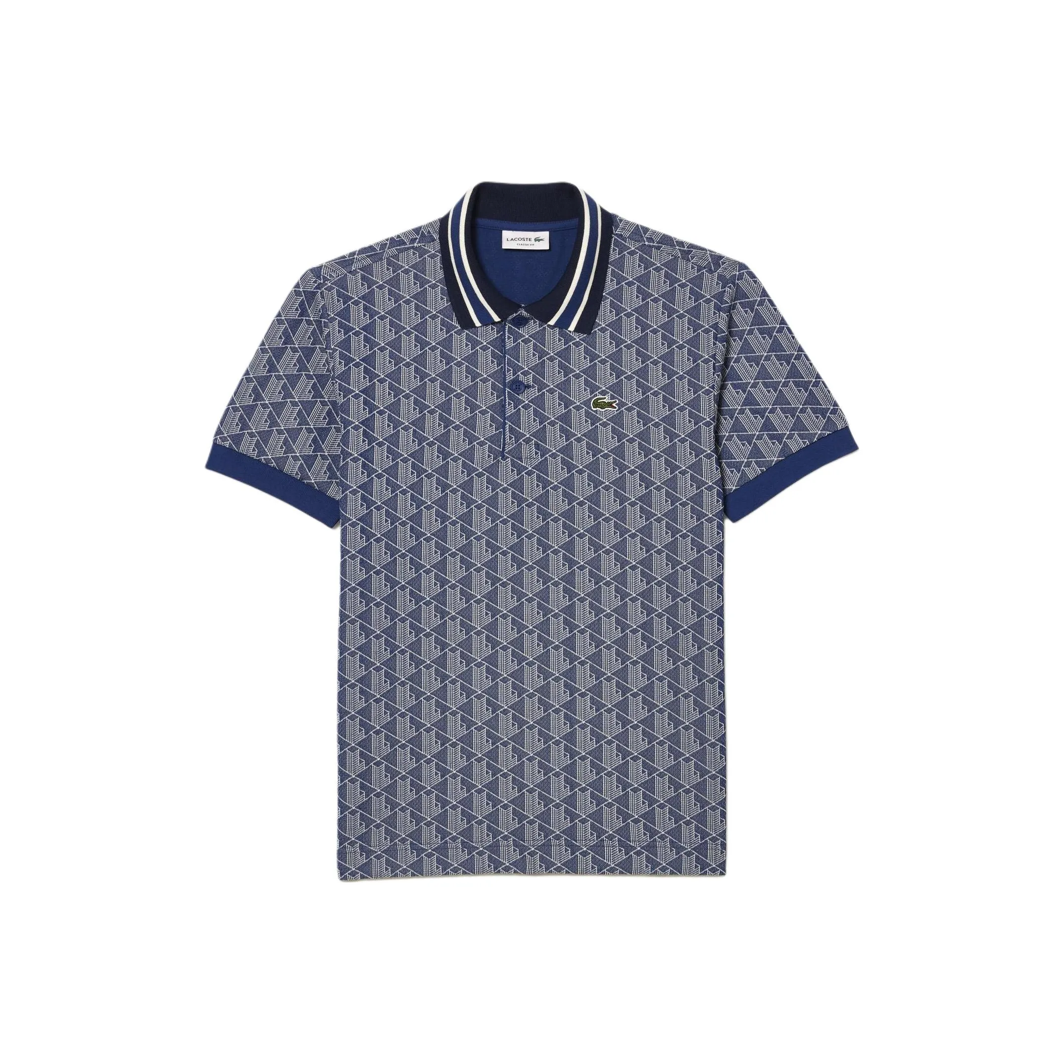 LACOSTE Monogram motif Short sleeved Polo Shirt