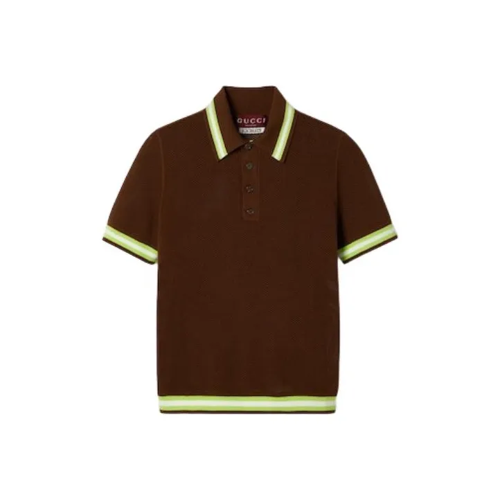 GUCCI Polo Shirts Men's Brown