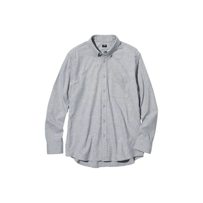 UNIQLO Серые Мужские Рубашки