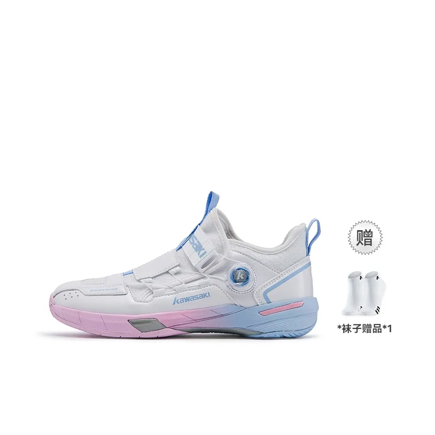 Kawasaki Traverse 2.0 Badminton Shoes Unisex Mid Top White/Dolphin Blue