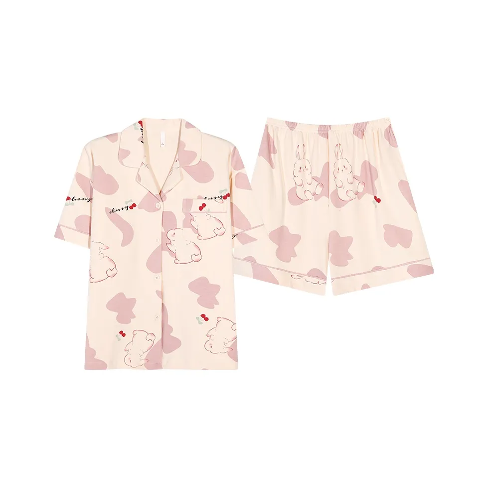 Pretty Lady Pajama Set Women's Pink Apricot