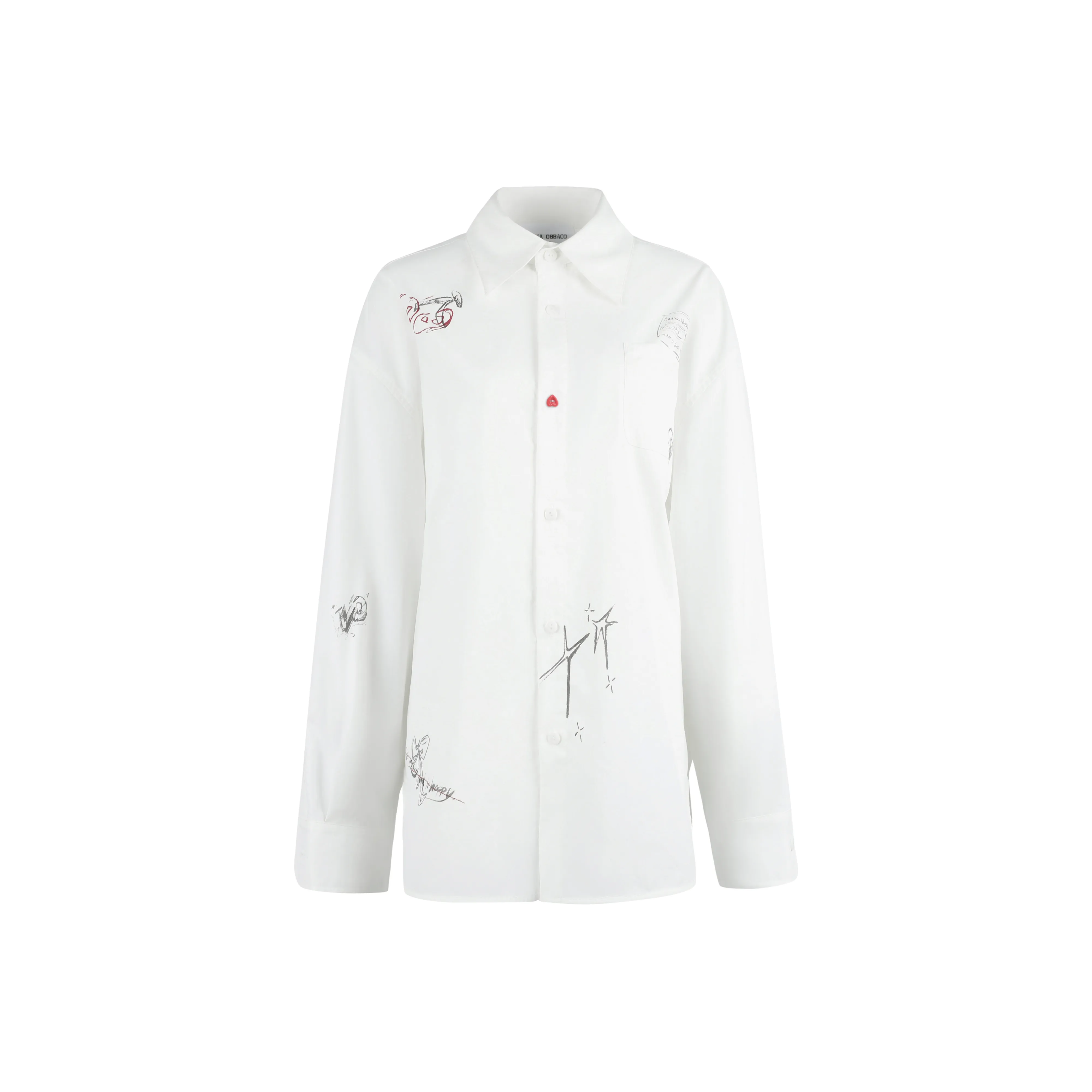Valeria Obbaco Рубашка Унисекс Белый