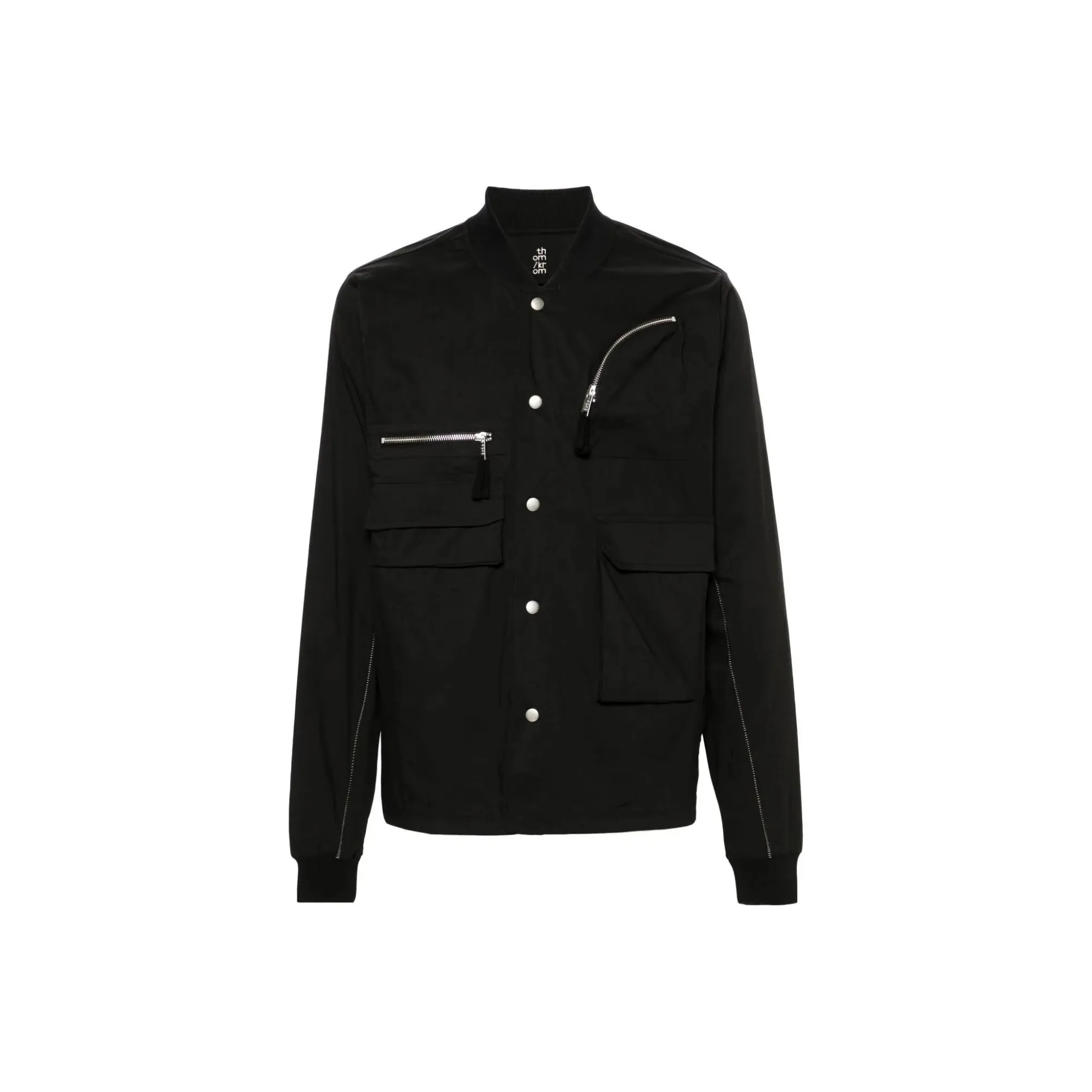 Thom Krom Band collar Multi pocket Shirt