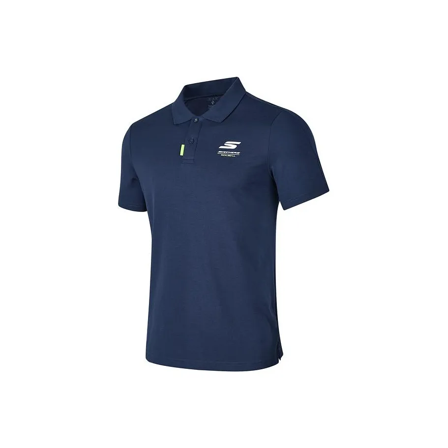 Skechers Polo Shirt Men's Marine Collegiate Blue
