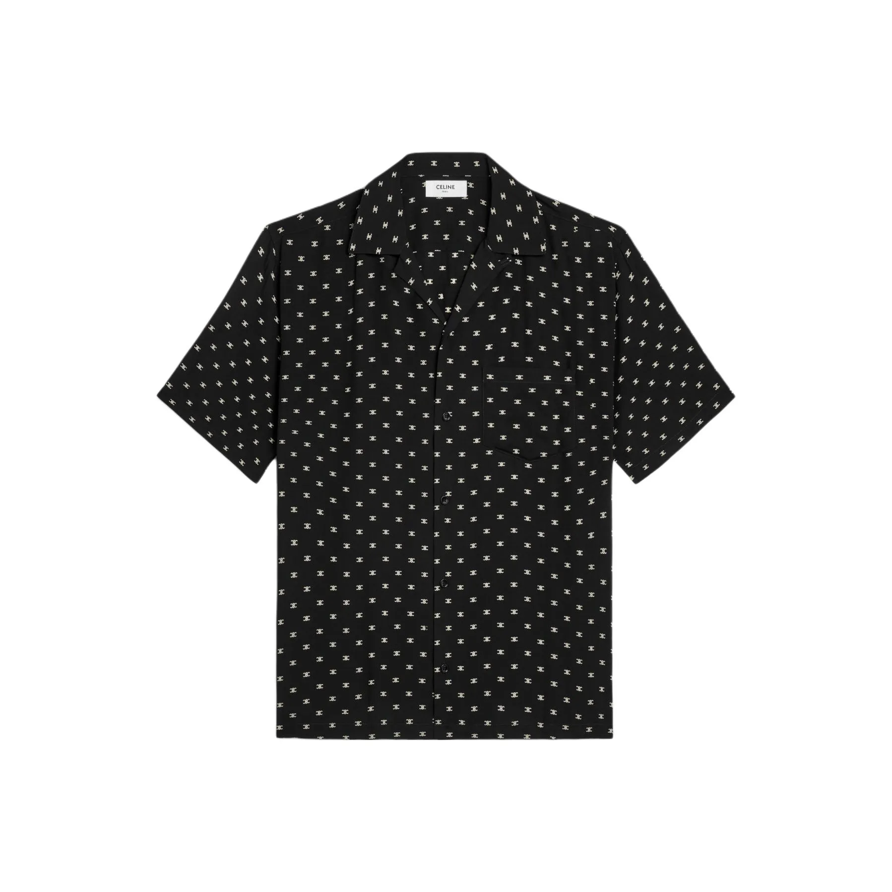 CELINE Hawaiian Shirt In Printed Viscose
