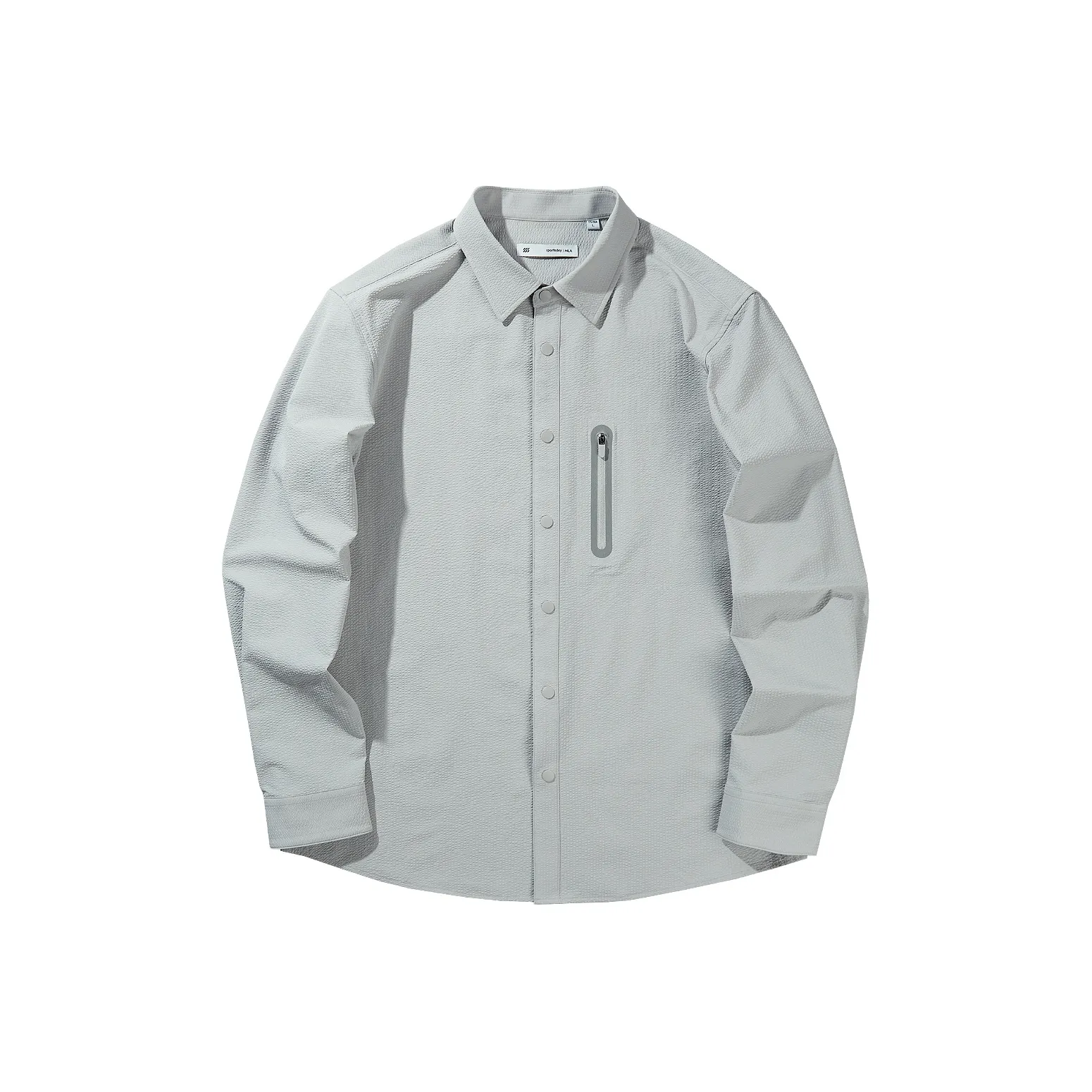 HLA classic shirts Men Sun Protection Light Gray 40