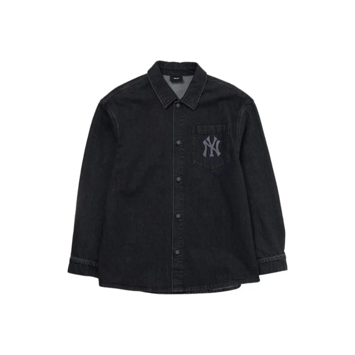 MLB New York Yankees Denim Coopers Mega Logo New York Yankees Denim Shirts Shirt Unisex Black