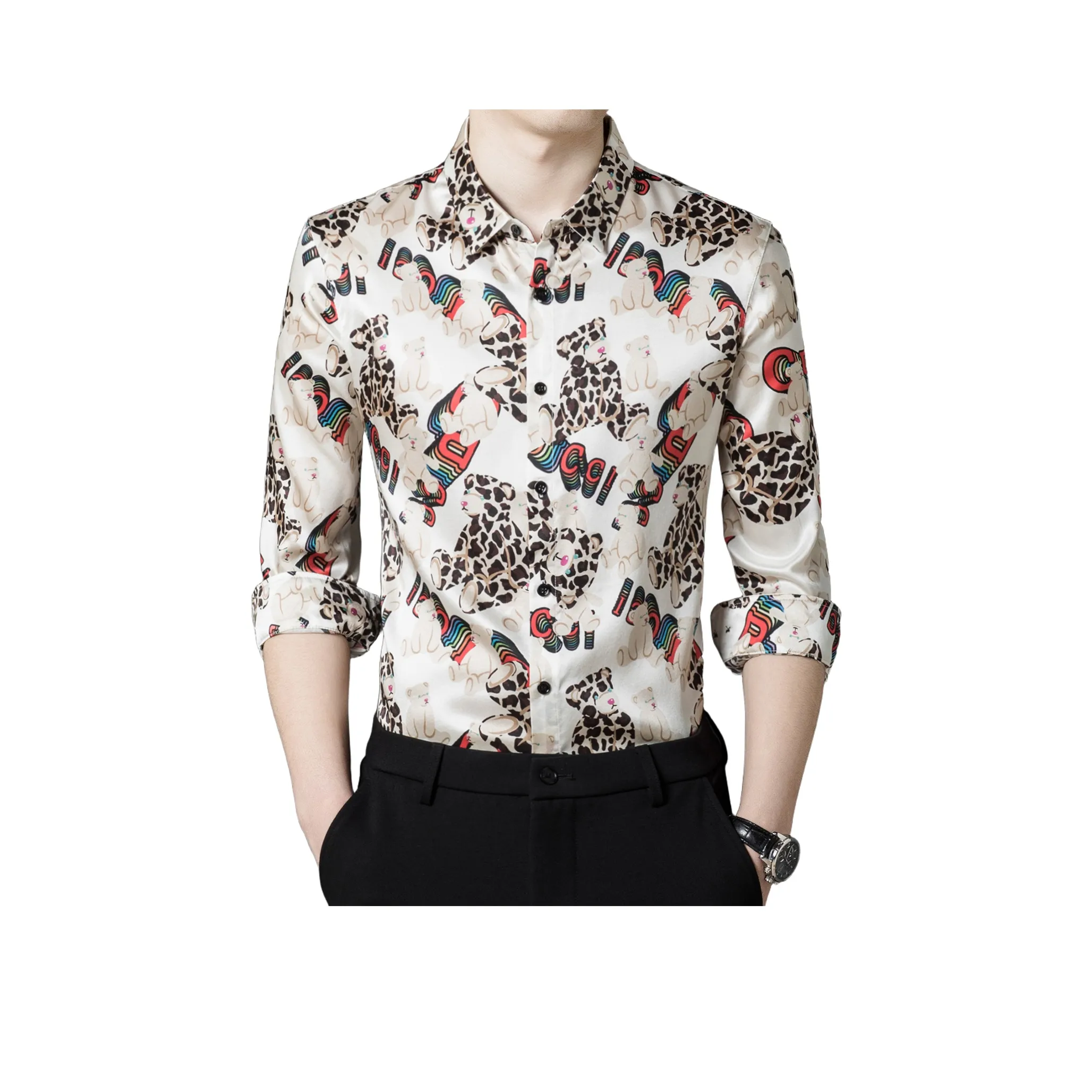 PIERRE CARDIN Рубашка Мужская Бежевая